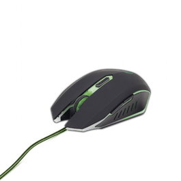 GEMBIRD Ratón Gaming Ergonómico con Cable de Nylon, Resolución 2400 DPI - para Videojuegos