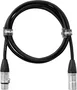 CABLEWORKS Cable de Micrófono XLR recto negro 1,5 m con conductor de cobre sin oxígeno