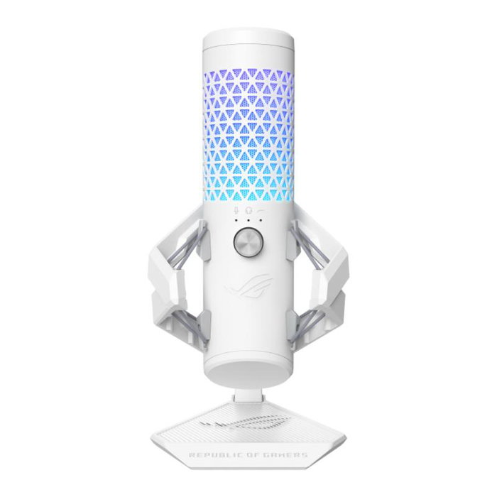 Asus Micrófono ROG Carnyx Blanco Profesional USB 192kHz/24Bit Condensador Nierencharakteristik con Filtro Pop y Silenciador (90YH03Z0-BAUA10)