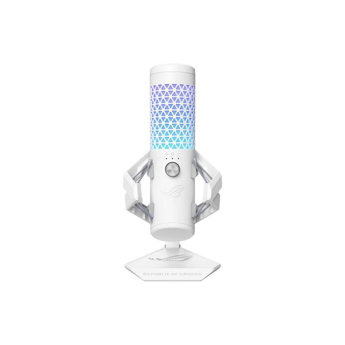 Asus Micrófono ROG Carnyx Blanco Profesional USB 192kHz/24Bit Condensador Nierencharakteristik con Filtro Pop y Silenciador (90YH03Z0-BAUA10)