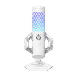 ASUS ROG Carnyx Microphone Blanco Micrófono de superficie para mesa con conexión USB, 24 bit, 192 kHz y hasta 120 dB
