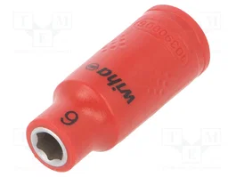 WIHA Vaso Aislado ElectricVario 6-angulos HEX 6mm 1/4 pol.