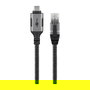 Goobay 70698 Cable de Red Ethernet USB-C 3.1 a RJ45 Cat6 2 Metros 1 Gbps Negro/Plata