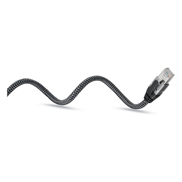 Goobay 70698 Cable de Red Ethernet USB-C 3.1 a RJ45 Cat6 2 Metros 1 Gbps Negro/Plata