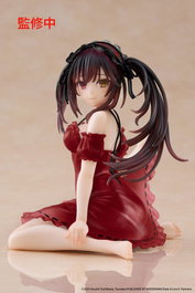 Date A Live V Estatua PVC Desktop Cute Figure Kurumi Tokisaki Nightwear Ver. Renewal 13 cm