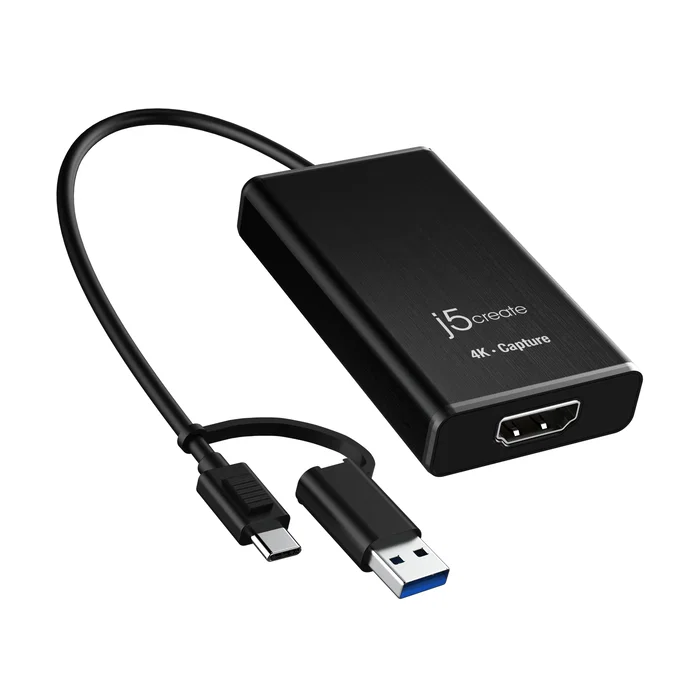 J5create Adaptador de captura HDMI 4K USB 3.2 Gen 1 Negro J5create Adaptador de captura HDMI 4K USB 3.2 Gen 1 Negro
