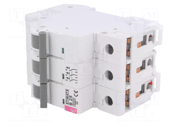 ETI POLAM Interruptor magnetotérmico ETIMAT 6 3P 25A 6kA