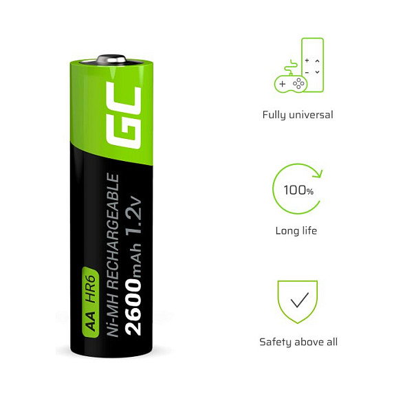 Green Cell Baterías AA GR10 2600mAh (Pack de 16 unidades)