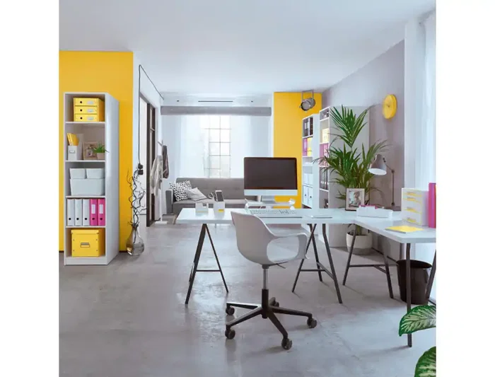 Leitz Carpeta WOW Plástico Rígido DIN A4 con Pinza Superior Color Amarillo