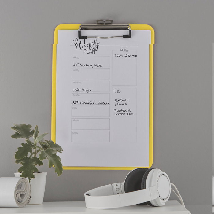 Leitz WOW Carpeta de plástico rígido con pinza superior DIN A4 Amarillo Leitz WOW Carpeta de plástico rígido con pinza superior DIN A4 Amarillo