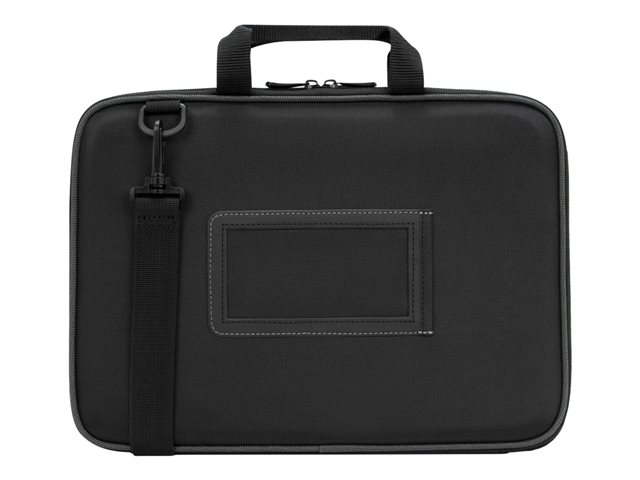 Targus Work-In Essentials - Funda Portátil 14" (33-35.6 cm) con diseño Work-In, bolsillos y correa ajustable, material resistente poliuretano/poliéster, color negro y gris