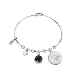 La Petite Story Pulsera de Acero Negro 17cm LPS05ARR29