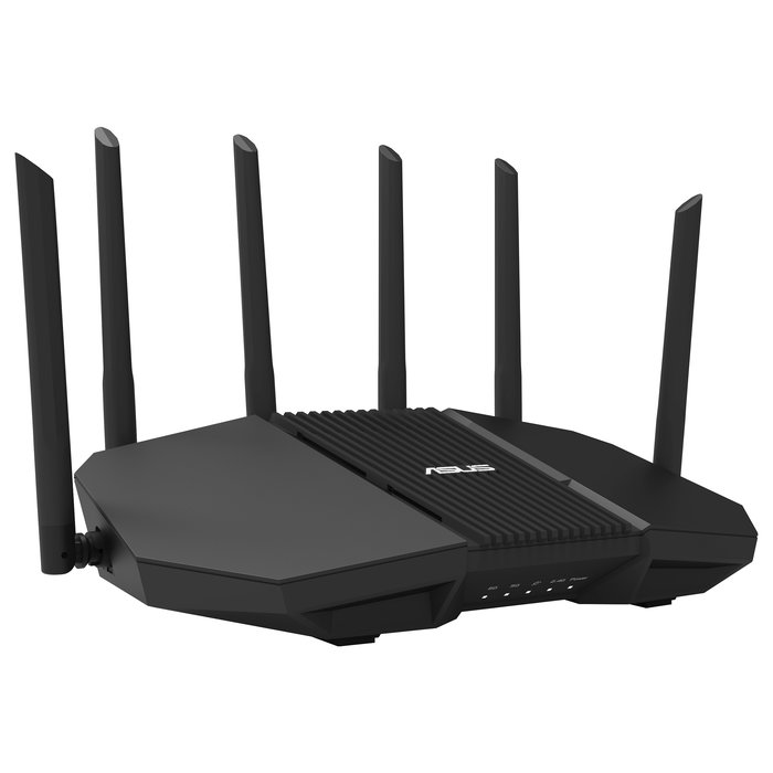 ASUS Router RT-BE90U BE9400 Wi-Fi 7 Tribanda (2.4/5/6 GHz) Negro con 4 Puertos Ethernet, 2.5 GbE, USB 3.2 y 6 Antenas para AiMesh