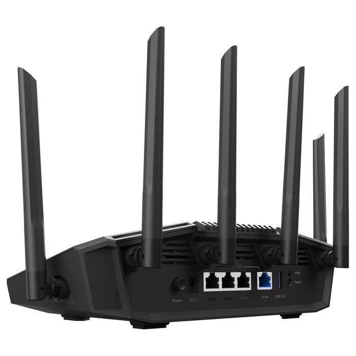 ASUS Router RT-BE90U BE9400 Wi-Fi 7 Tribanda (2.4/5/6 GHz) Negro con 4 Puertos Ethernet, 2.5 GbE, USB 3.2 y 6 Antenas para AiMesh