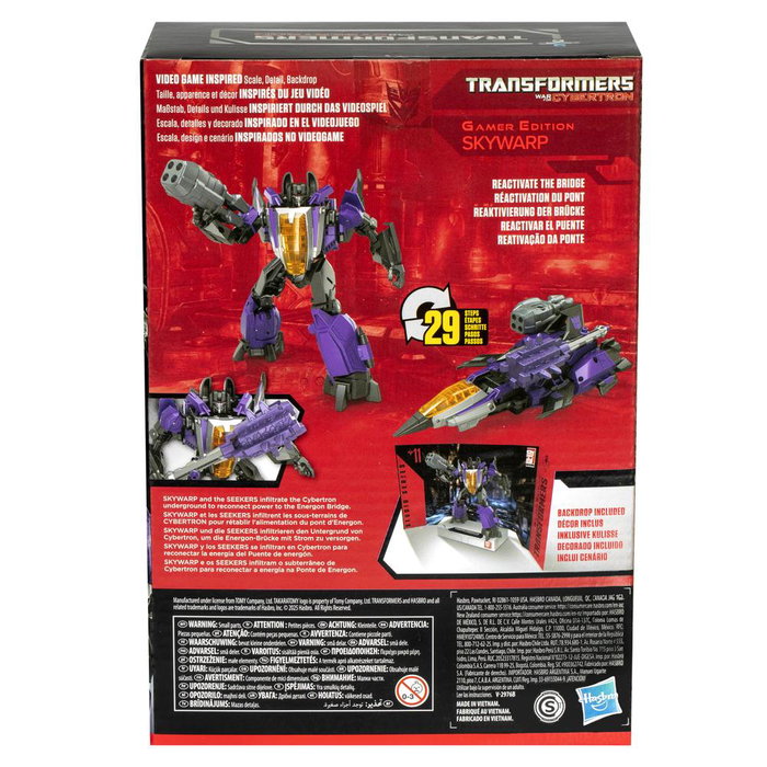 Hasbro Transformers Studio Series 11 Gamer Edition Skywarp Figura de Acción Inspirada en Videojuego, Cybertron Hasbro Transformers Studio Series 11 Gamer Edition Skywarp Figura de Acción Inspirada en Videojuego, Cybertron