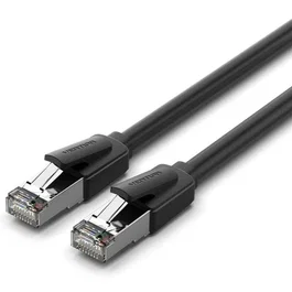 Vention Ikkbi Cable Ethernet Cat8 SFTP 40 Gbps 2000MHz para Juegos, 3 Metros, Negro, RJ45