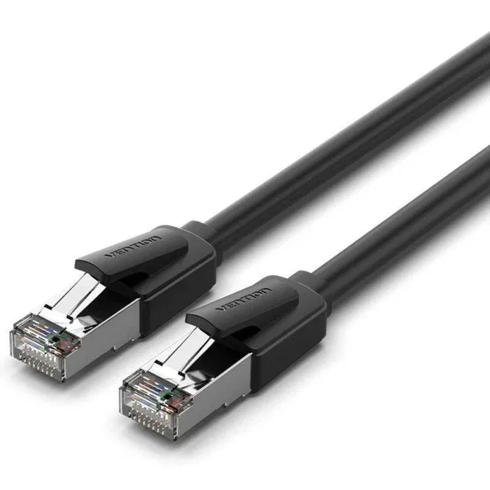 Vention Ikkbi Cable Ethernet Cat8 SFTP 40 Gbps 2000MHz para Juegos, 3 Metros, Negro, RJ45