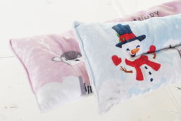 DKD Home Decor Cojin Navidad Fantasia Stars Rosa Azul 12 x 3 x 40 cm (4 Unidades)