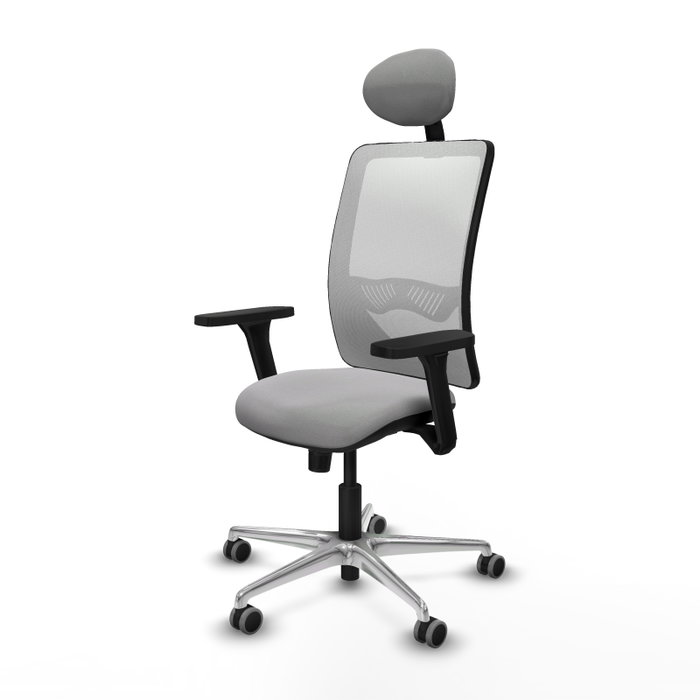 PIQUERAS Y CRESPO Silla de oficina Zulema con mecanismo Sincro, Gris claro y Blanco PIQUERAS Y CRESPO Silla de oficina Zulema con mecanismo Sincro, Gris claro y Blanco