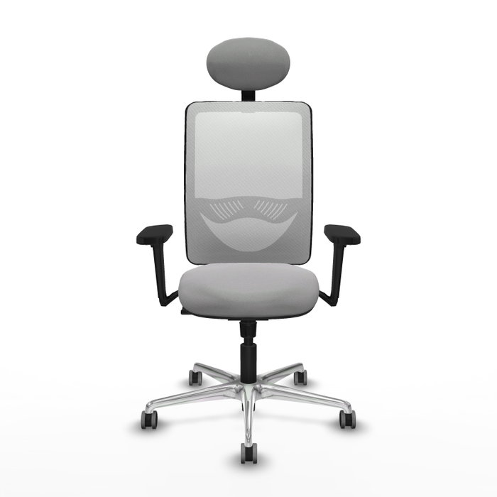 PIQUERAS Y CRESPO Silla de oficina Zulema con mecanismo Sincro, Gris claro y Blanco PIQUERAS Y CRESPO Silla de oficina Zulema con mecanismo Sincro, Gris claro y Blanco