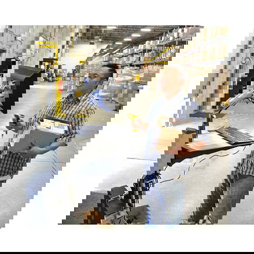 Ergotron Neo-Flex LCD Cart - Carro/Soporte Multimedia con Ruedas para Pantallas Planas hasta 27" (68.6 cm), 11.8 kg, Inclinación y Giro, Bandeja Teclado, Bloqueo y Gestión de Cables