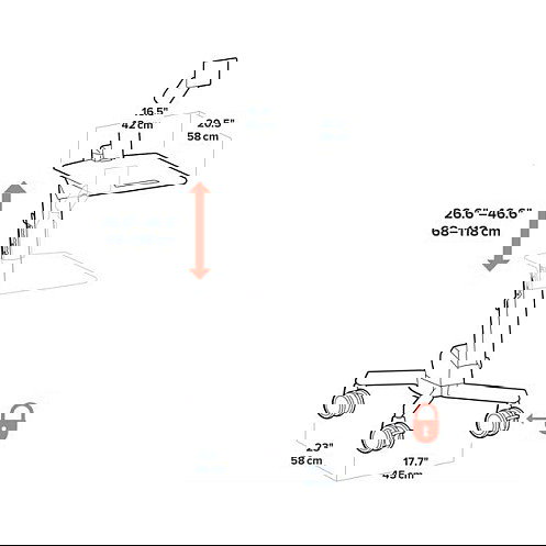 Ergotron Neo-Flex LCD Cart - Carro/Soporte Multimedia con Ruedas para Pantallas Planas hasta 27" (68.6 cm), 11.8 kg, Inclinación y Giro, Bandeja Teclado, Bloqueo y Gestión de Cables