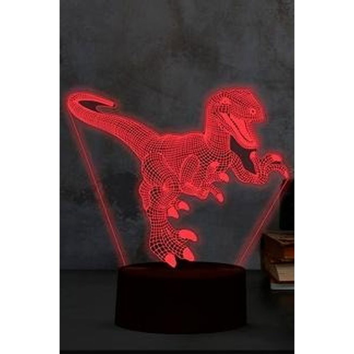 I-total lampara 3D dinosaurio luz led