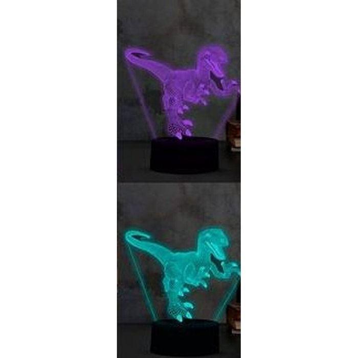 I-total lampara 3D dinosaurio luz led
