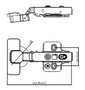 Bisagra de cazoleta recta 35mm amortiguada regulable 3 posiciones Clip STI 610LCLE3