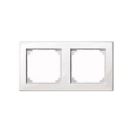 Merten Marco o Cuadro para Interruptor 2 Plazas, Color Gris Mate, Modelo 484219, Compatible con M-Smart