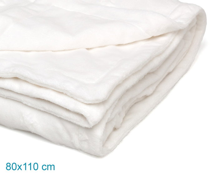 KioKids Manta para Bebé Blanco con Estrellas en Relieve