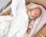 KioKids Manta para Bebé Blanco con Estrellas en Relieve