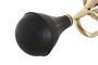 DKD Home Decor Bocina de Latón y Goma Brillante Dorado