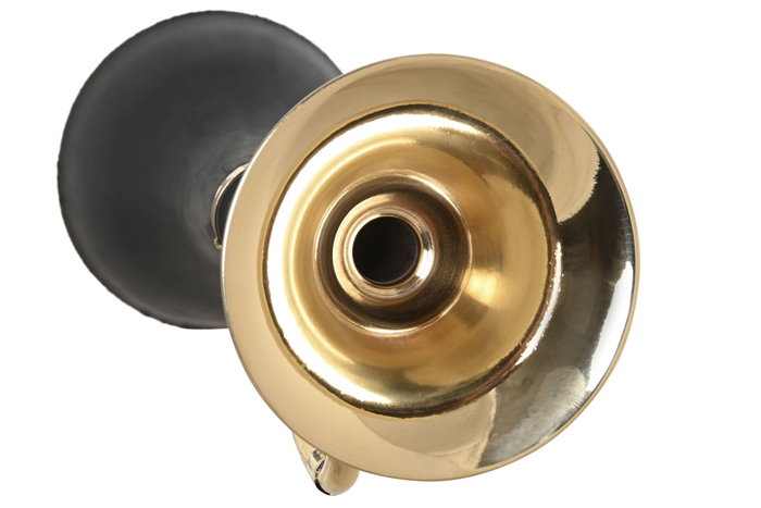 DKD Home Decor Bocina de Latón y Goma Brillante Dorado