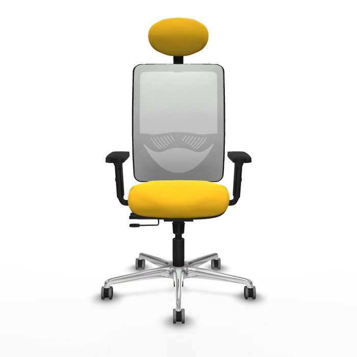 PIQUERAS Y CRESPO Silla de oficina Zulema con mecanismo Sincro/Traslack Amarillo y Blanco PIQUERAS Y CRESPO Silla de oficina Zulema con mecanismo Sincro/Traslack Amarillo y Blanco