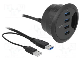 DeLOCK 62868 Hub de Escritorio 4 Puertos USB 3.2 Gen 1 Negro