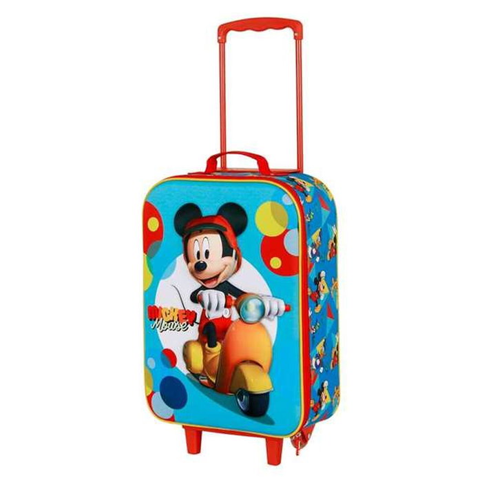 Karactermania Maleta Trolley Soft 3D Mickey Mouse Scooter Azul
