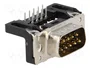 HARTING Conector D-Sub de 9 pines macho para PCB THT 90°