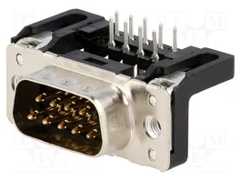HARTING Conector D-Sub de 9 pines macho para PCB THT 90°