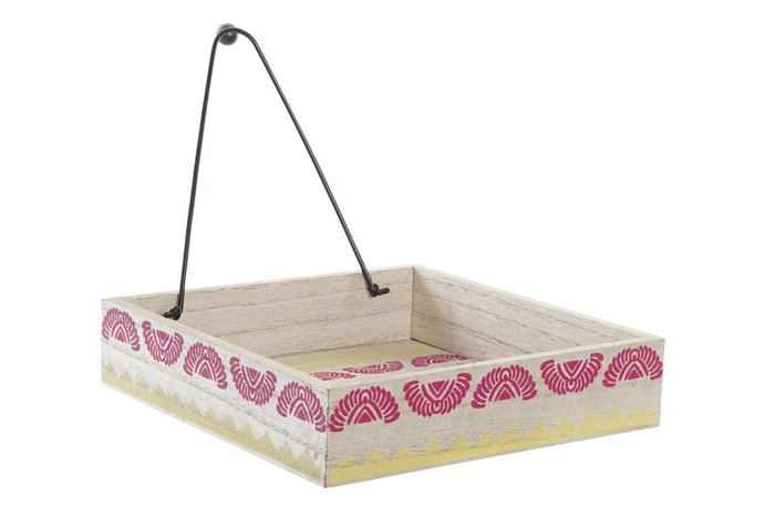 DKD Home Decor Surtido de Servilleteros Africa Gres en MDF y Metal de 18x18x4 cm