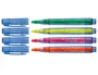 Q-connect Rotulador fluorescente punta biselada, fabricado con PET reciclado, caja de 4 unidades, colores surtidos