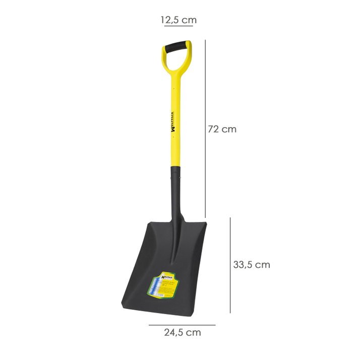 WOLFPACK LINEA PROFESIONAL Pala Cuadrada Mango Fibra de Vidrio Anilla Nº 3 WOLFPACK LINEA PROFESIONAL Pala Cuadrada Mango Fibra de Vidrio Anilla Nº 3