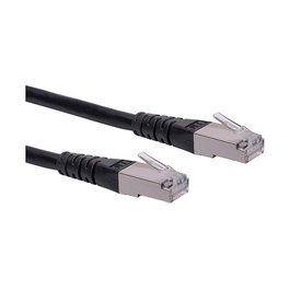 ROLINE Patchkabel Cat.6 Class E S/FTP PIMF, 3 m, Negro, Cable de Red RJ-45 Macho a Macho, Categoría 6 Clase E, Blindado S/FTP
