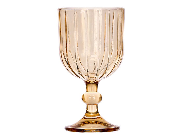 Vivalto Copa Vino Rayas 380 ml Ambar 9x16.3x9 cm (Set de 24)