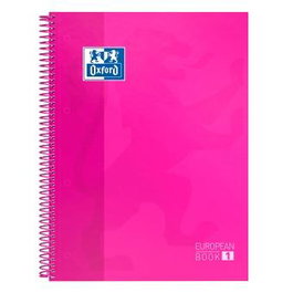 Oxford Classic Europeanbook 1 Write&Erase Cuaderno Espiral 80 Hojas A4+ 5x5 mm Microperforado Tapa Extradura Fucsia (Set de 5) (Set de 5)