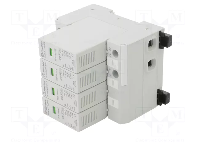 FINDER Limitador de sobretensiones Tipo 1+2 3+NPE 50kA IP20 FINDER Limitador de sobretensiones Tipo 1+2 3+NPE 50kA IP20