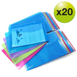 Dosier Sobre Rapesco Eco Pp Translucido Broche A4+ Surtido Pack De 20