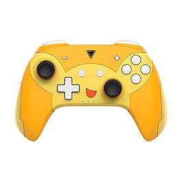 DragonShock PopTop Compact Mando Inalámbrico Gamepad para Nintendo Switch, Bluetooth, USB-C, 19 Botones, Giroscopio - Naranja/Rojo/Amarillo