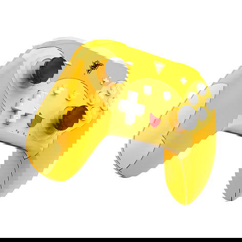 DragonShock PopTop Compact Mando Inalámbrico Gamepad para Nintendo Switch, Bluetooth, USB-C, 19 Botones, Giroscopio - Naranja/Rojo/Amarillo