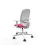 PIQUERAS Y CRESPO Silla de oficina Cilanco con mecanismo Sincro Rosa y Blanco